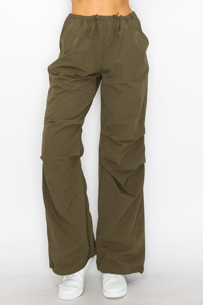 ELASTIC PARACHUTE SOLID PANTS