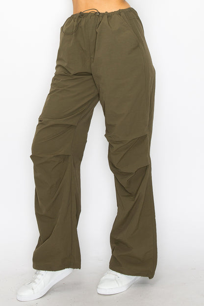 ELASTIC PARACHUTE SOLID PANTS