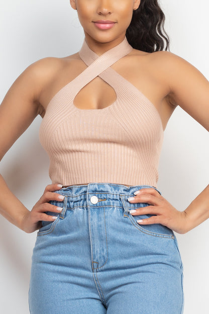 HALTER NECK CROP TOP