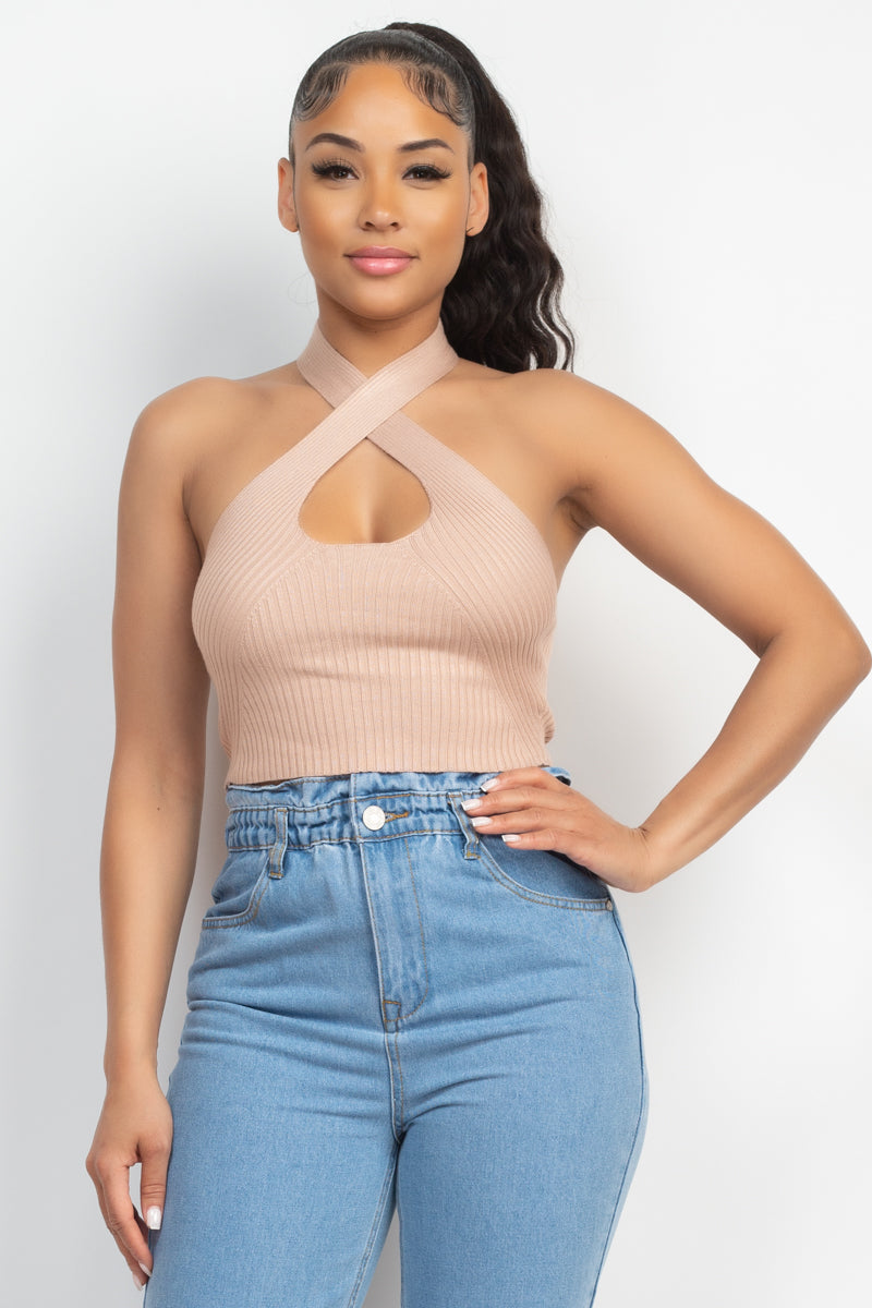 HALTER NECK CROP TOP