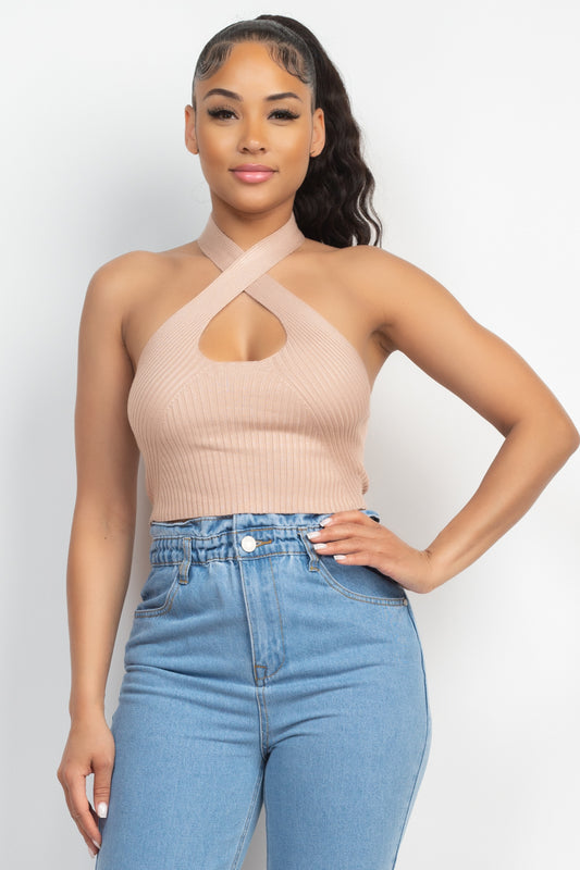 HALTER NECK CROP TOP