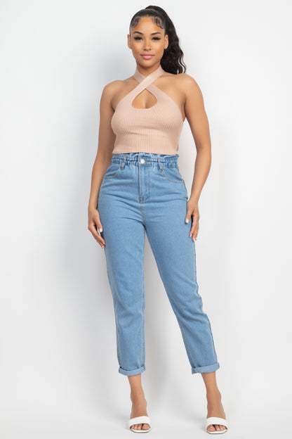 HALTER NECK CROP TOP