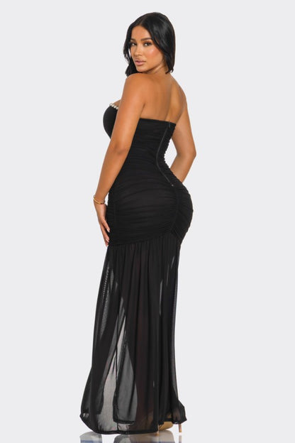 ETERNAL NOIR MAXI PARTY DRESS