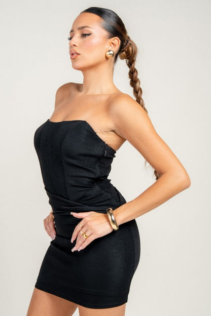 SLEEVELESS CORSET MINI PARTY DRESS