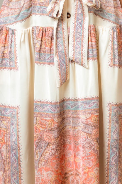 JACQUARD PRINTED SLEEVELESS MAXI DRESS