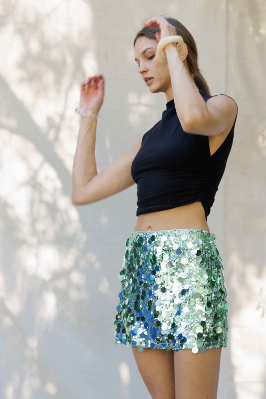SEQUIN MINI SKIRT