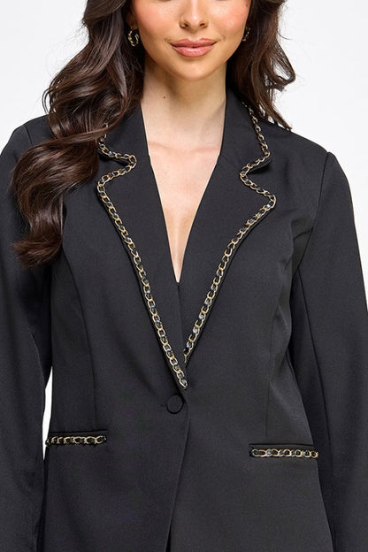 CHAIN DETAIL BLAZER