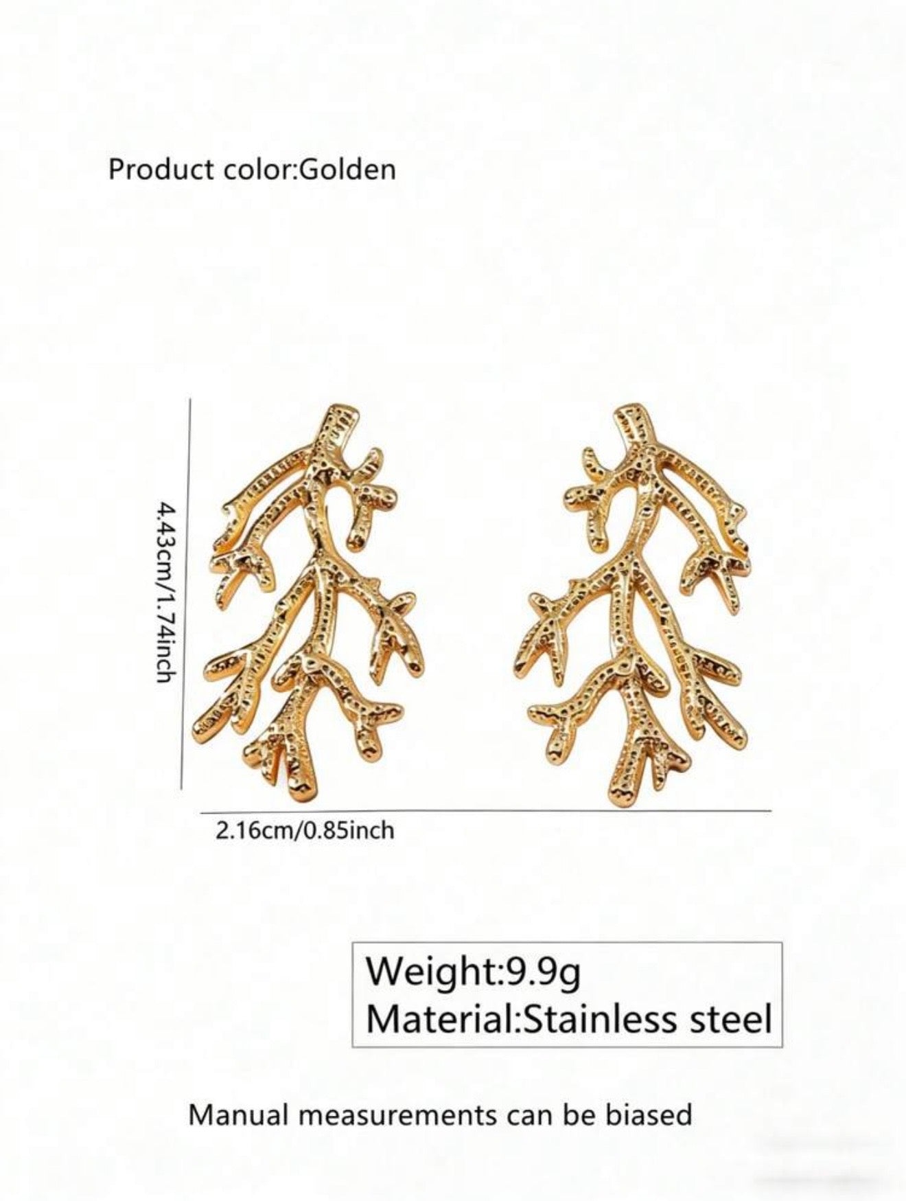 CORAL SHAPED PENDANT  NECKLACE & EARRINGS SET