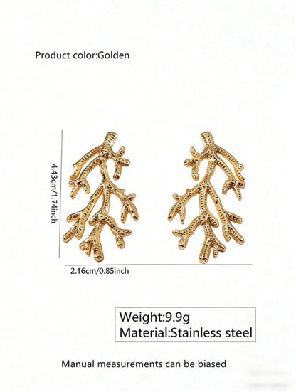 CORAL SHAPED PENDANT  NECKLACE & EARRINGS SET