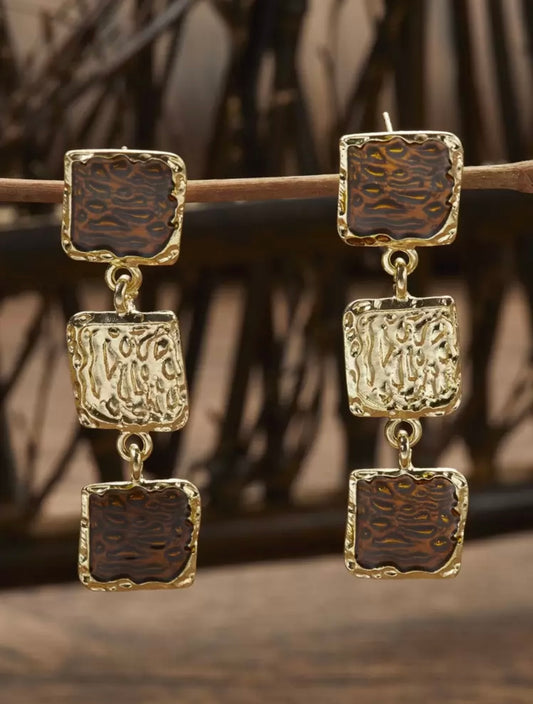 GEOMETRIC DROP EARRINGS