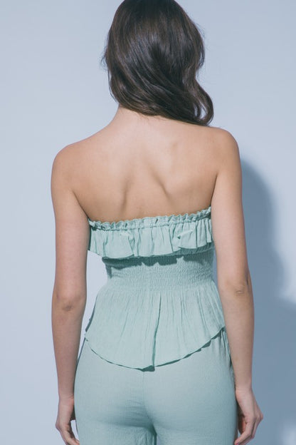 SMOCKED TUBE TOP