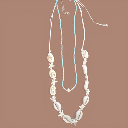 BEADED SEASHELL NECKLACE SET