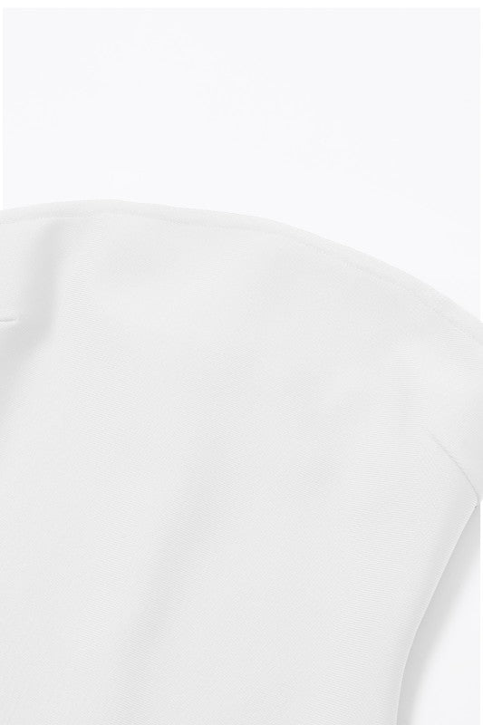 Mirelle Hybrid Bandage Satin Midi Dress