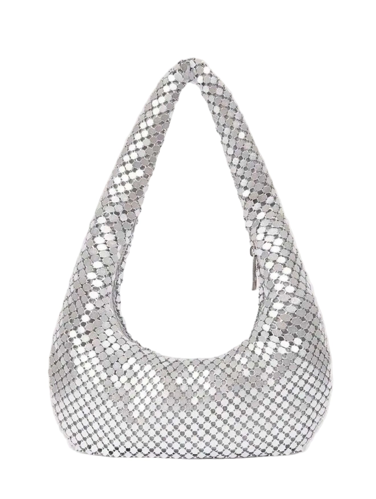 TOP HANDLE WOMEN METAL SHOULDER PARTY CLUTCH BAG