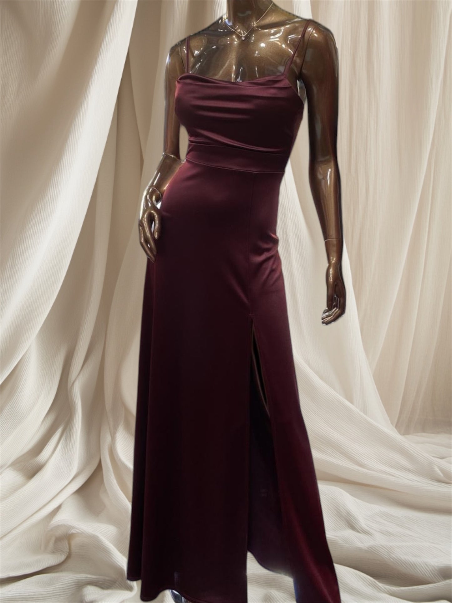 MAXI SATIN COCKTAIL DRESS