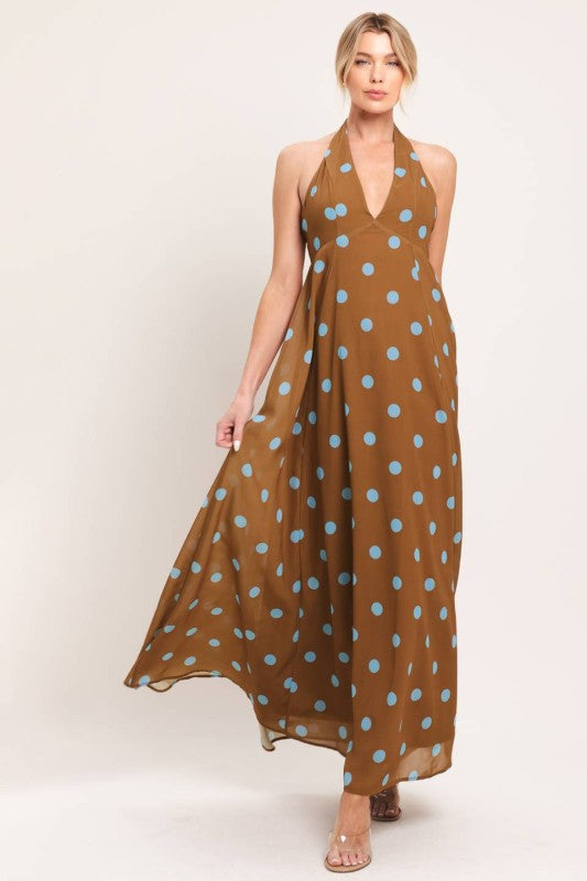 POLKA DOT MAXI SUMMER DRESS