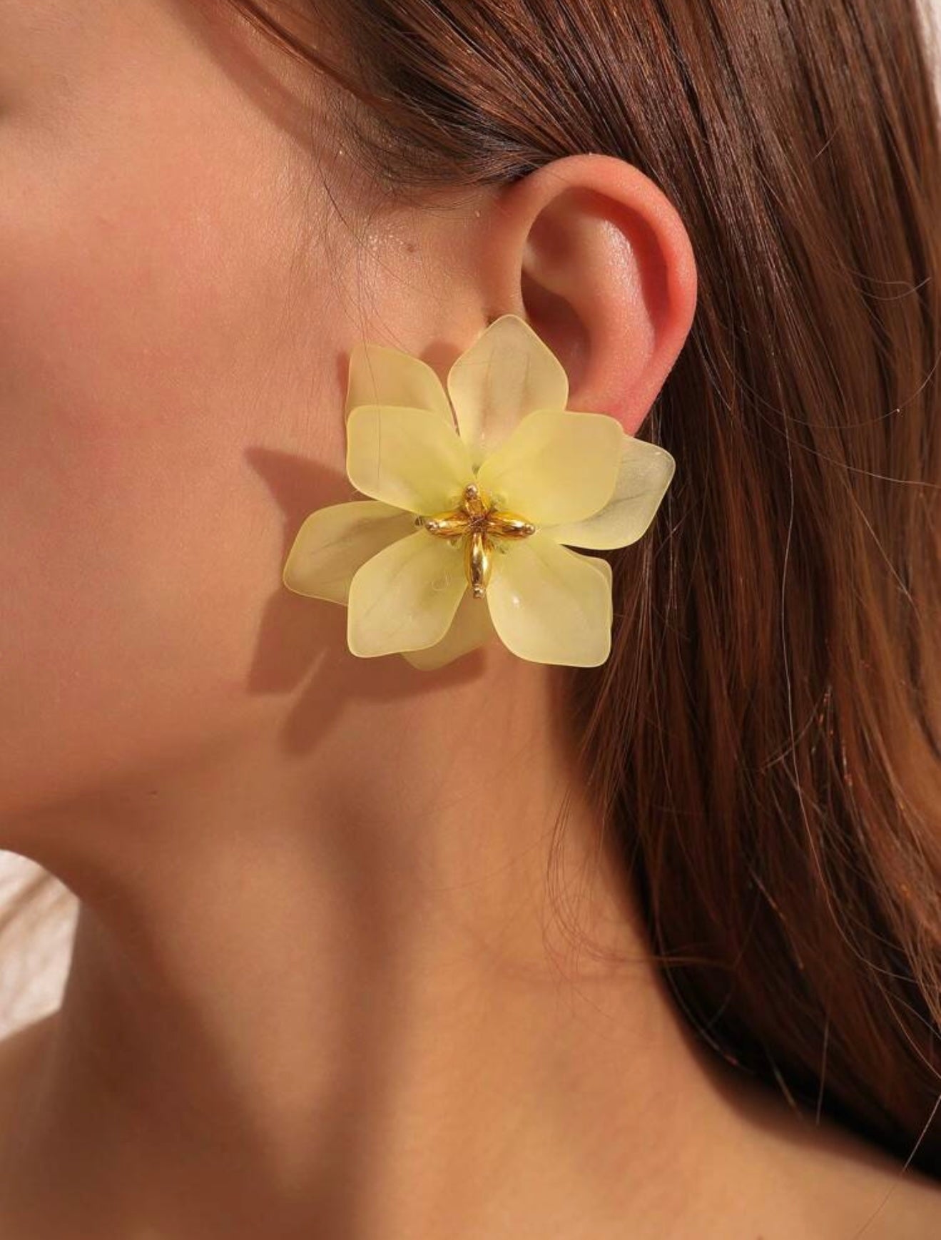 VINTAGE DOUBLE LAYER FLOWER EARRINGS