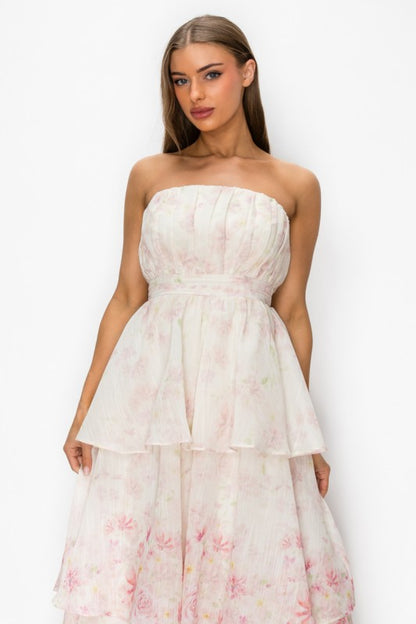 TUBE 3 TIERED MIDI DRESS