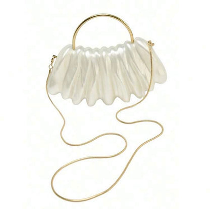 ACRYLIC SHELL SHAPED EVENING CLUTCH BAG