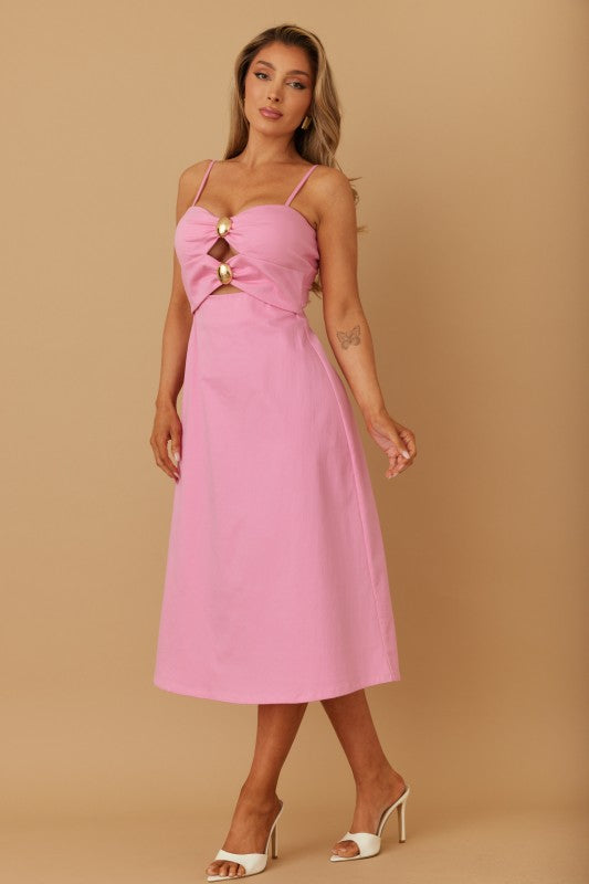 DENIM MEDI CASUAL DRESS