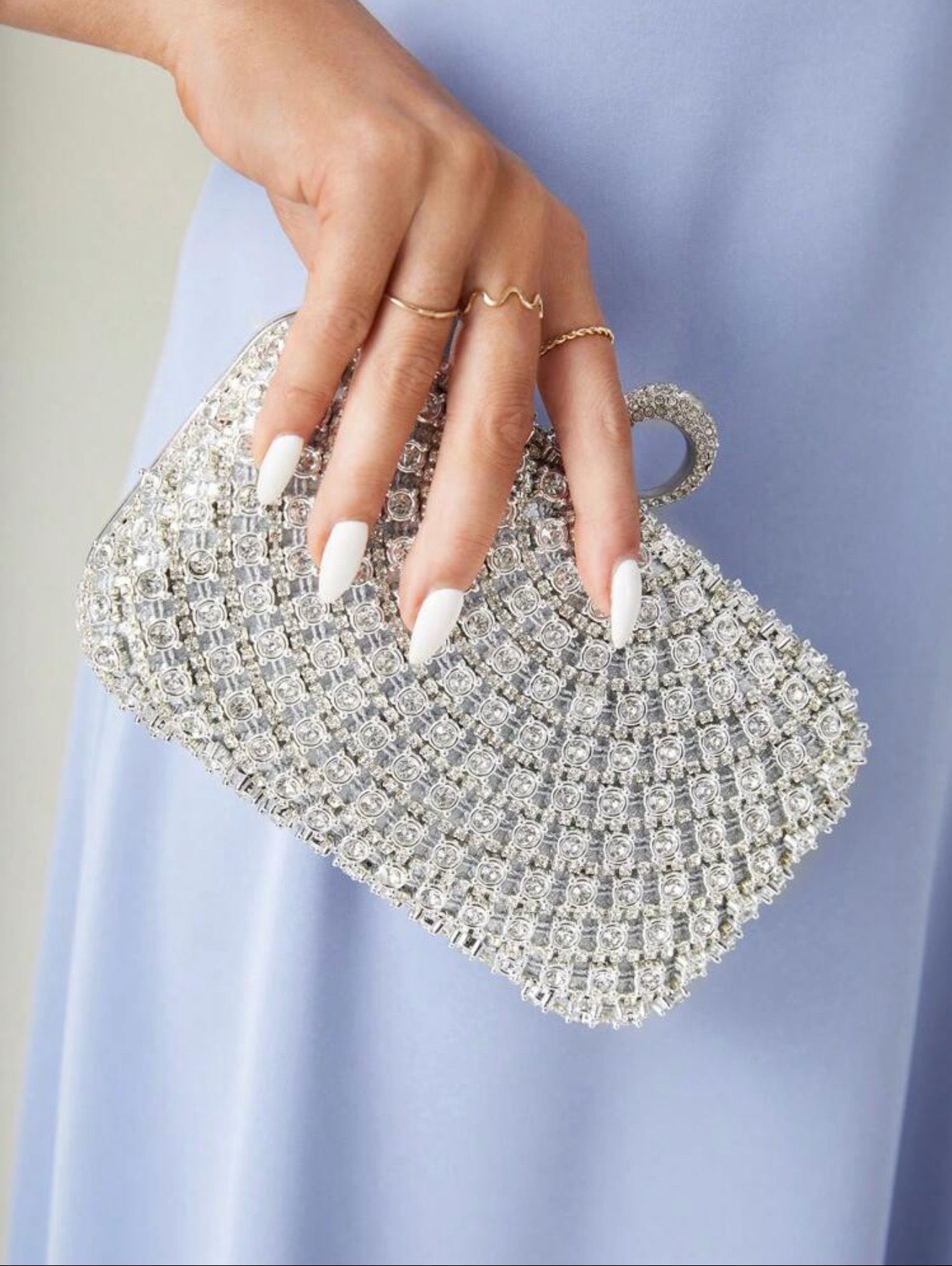 ELGANT DIAMOND SEQUIN BOX-SHAPED EVENING CLUTCH (Copy)