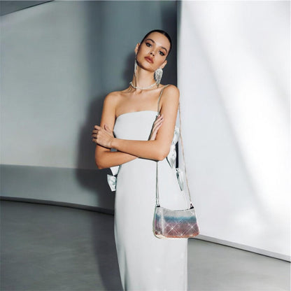 RHINESTONE SHOULDER HANDBAG