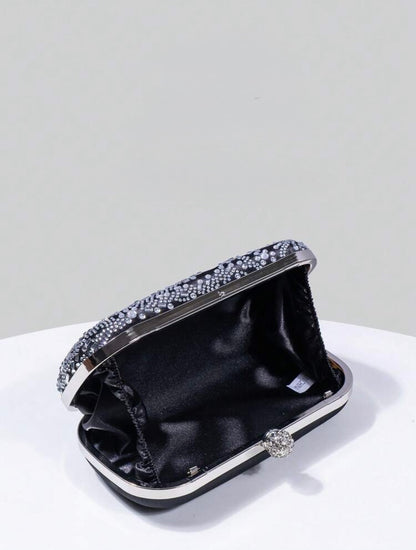 FLORAL SEQUIN EVENING CLUTCH BAG
