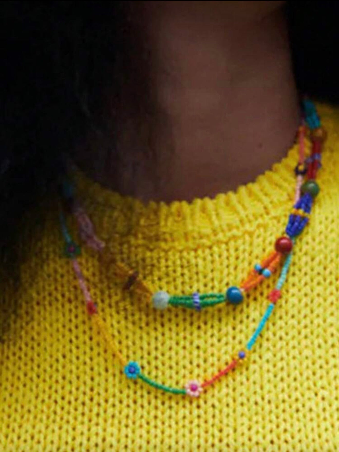 BOHEMIAN COLORED BEADED NECKLACE