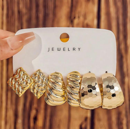3 PAIRS SUMMER EARRINGS SET