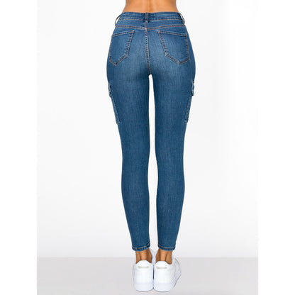 HIGH RISE CARGO SKINNY JEANS