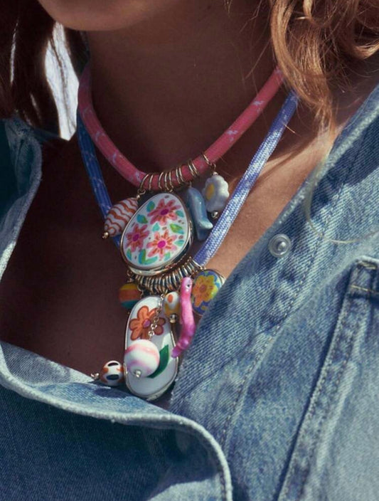 2 PCS CHARMS NECKLACE SET