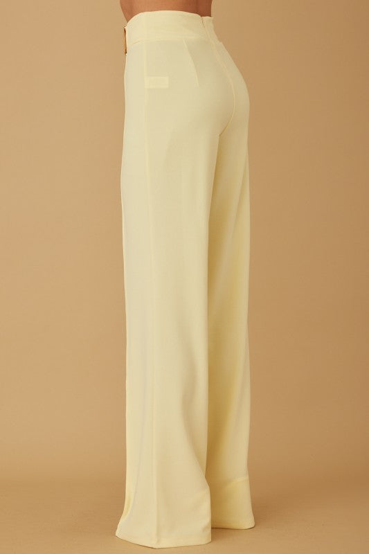 DRESSY OVERSIZED BUCKLE CHAIN PANTS