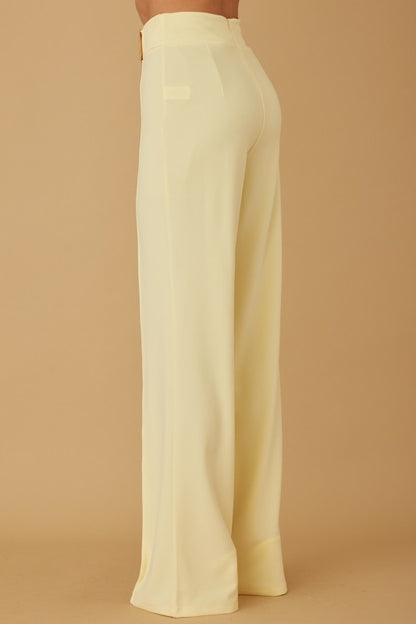 DRESSY OVERSIZED BUCKLE CHAIN PANTS