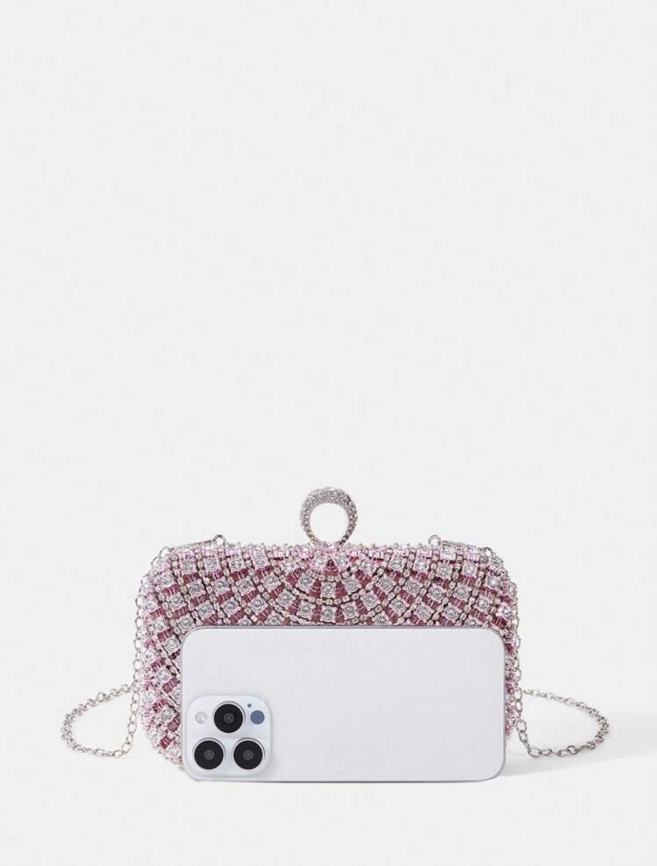 ELGANT DIAMOND SEQUIN BOX-SHAPED EVENING CLUTCH (Copy)