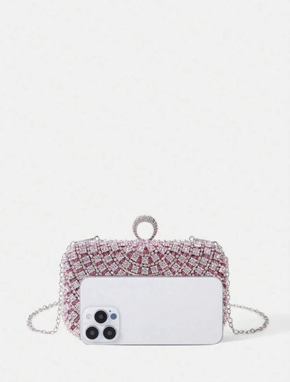 ELGANT DIAMOND SEQUIN BOX-SHAPED EVENING CLUTCH (Copy)