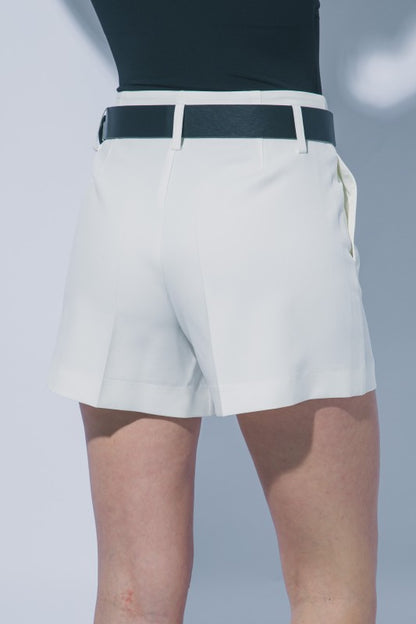 HIGH WAISTED BELTED SHORTS