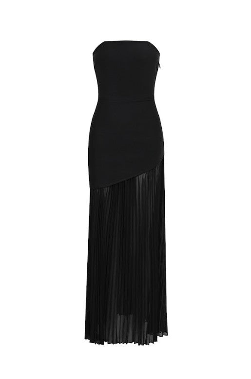 Axis Strapless Bandage Chiffon Maxi Dress