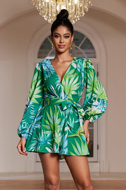 PRINTED LONG SLEEVES ROMPER