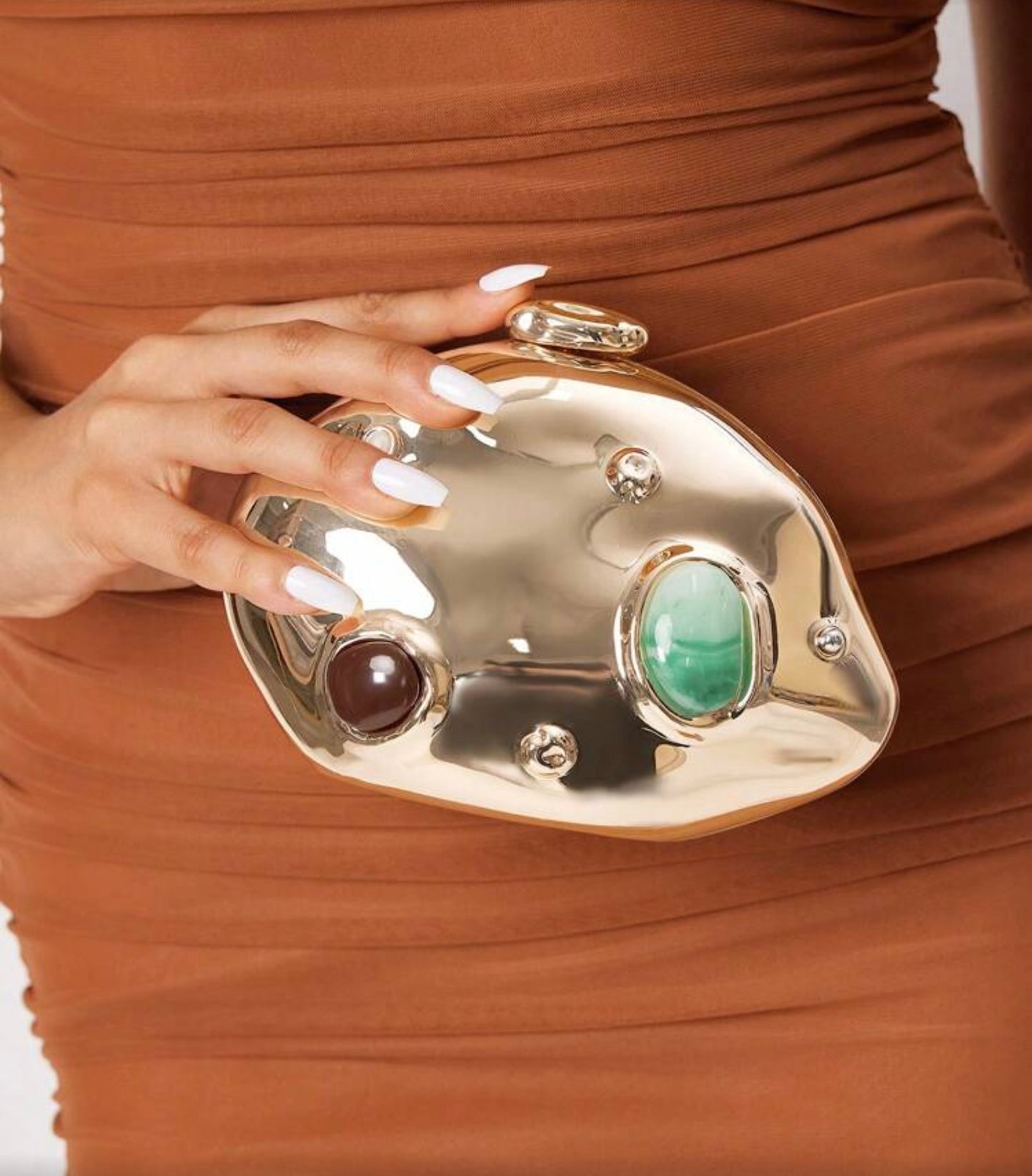 LUXURY HARD SHELL BOX SHAPED EVENING CLUTCH