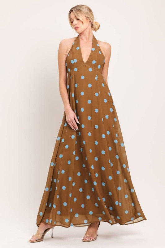 POLKA DOT MAXI SUMMER DRESS