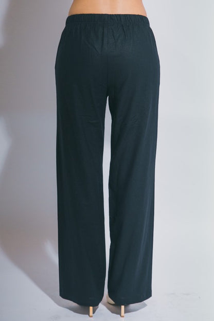 LINEN TIE FRONT VEST PANTS SET