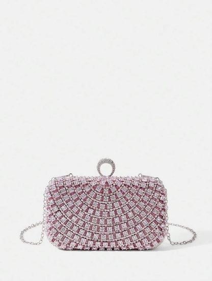 ELGANT DIAMOND SEQUIN BOX-SHAPED EVENING CLUTCH (Copy)