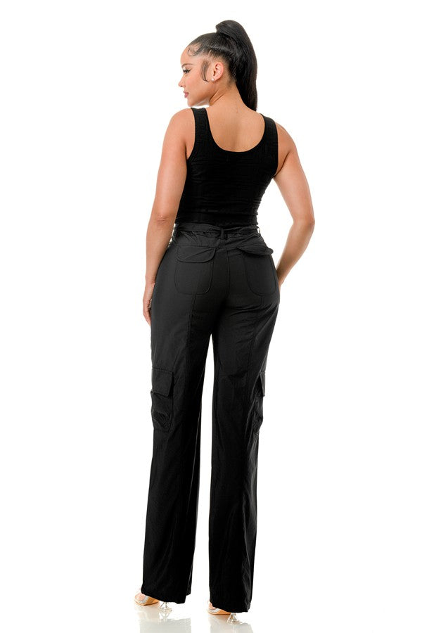 BODYSUIT WITH CARGO PANTS SET