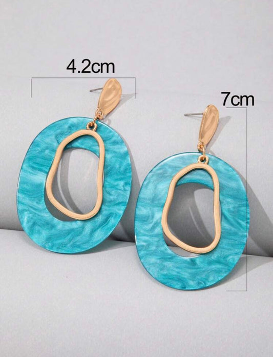 BOHEMIAN ACRYLIC GEOMETRIC EARRINGS