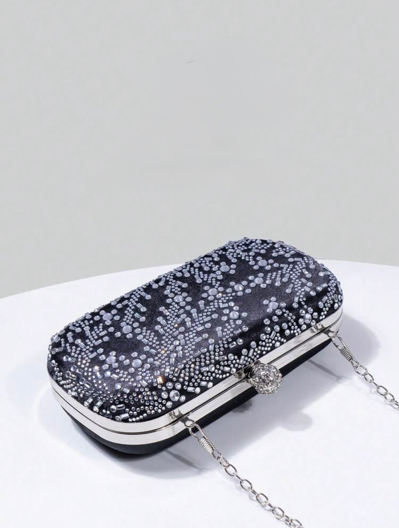 FLORAL SEQUIN EVENING CLUTCH BAG