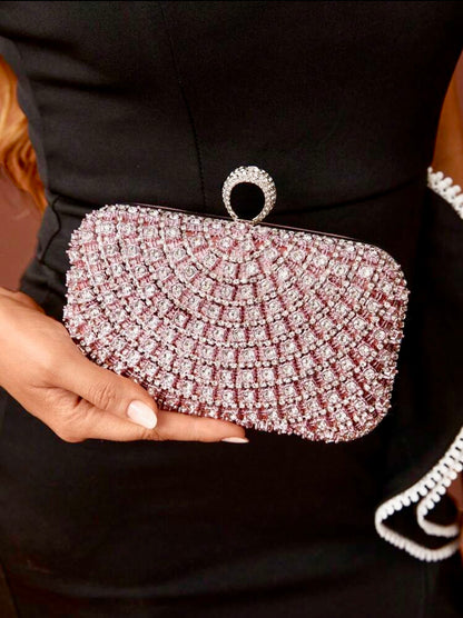 ELGANT DIAMOND SEQUIN BOX-SHAPED EVENING CLUTCH (Copy)