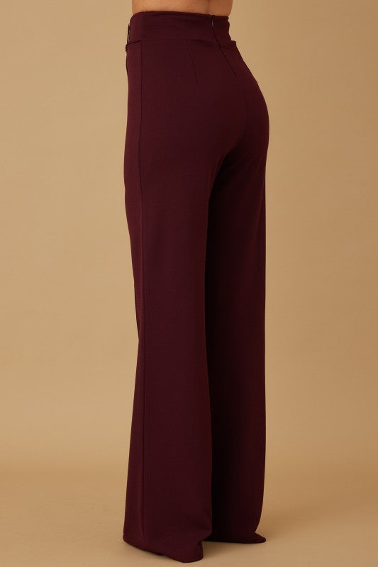 DRESSY OVERSIZED BUCKLE CHAIN PANTS
