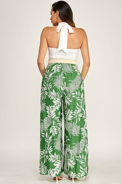 HALTER JUMPSUIT W/ CONTRAST BOTTOM