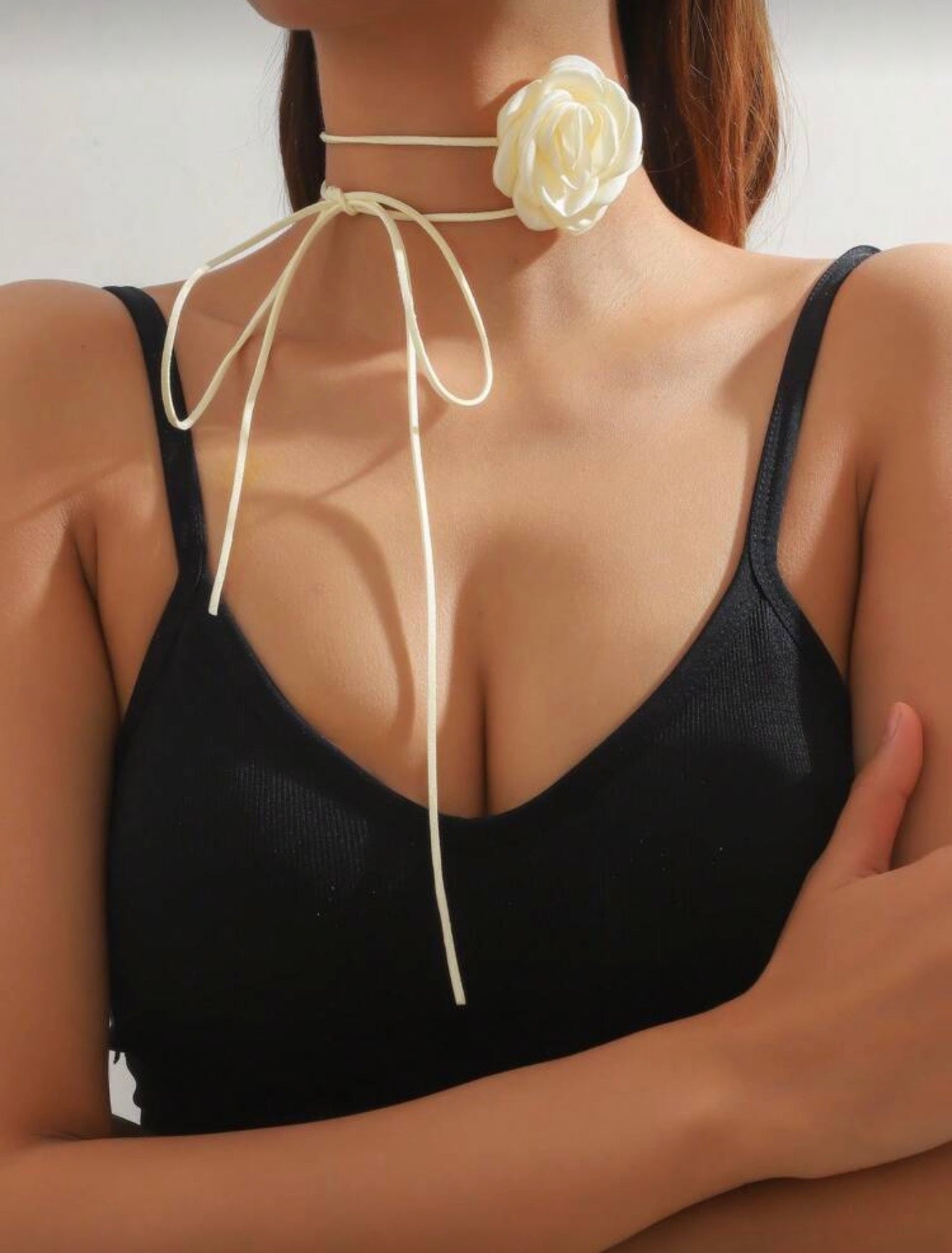 FLOWER RIBBON WAIST CHAIN/ NECKLACE