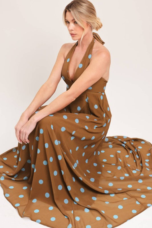 POLKA DOT MAXI SUMMER DRESS